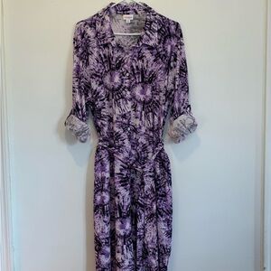 LuLaRoe Ellie Purple Jersey Knit Shirt-Dress XL